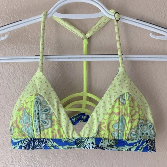 MAAJI Reversible Art Essence Print Strappy Bikini Top Size M - Picture 5 of 6